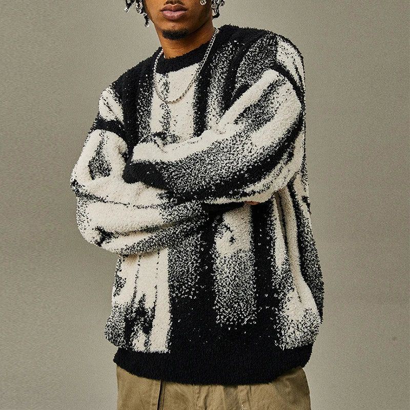 Artisan Brushwork Crewneck – Komfort & Kreativ Stil